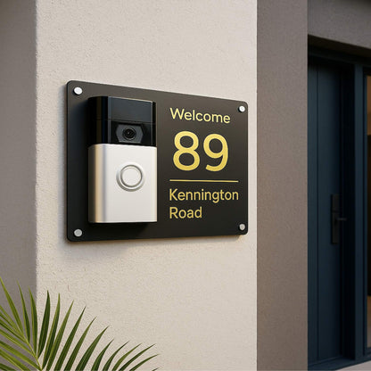SolaSpot Matching Door Bell Plaque