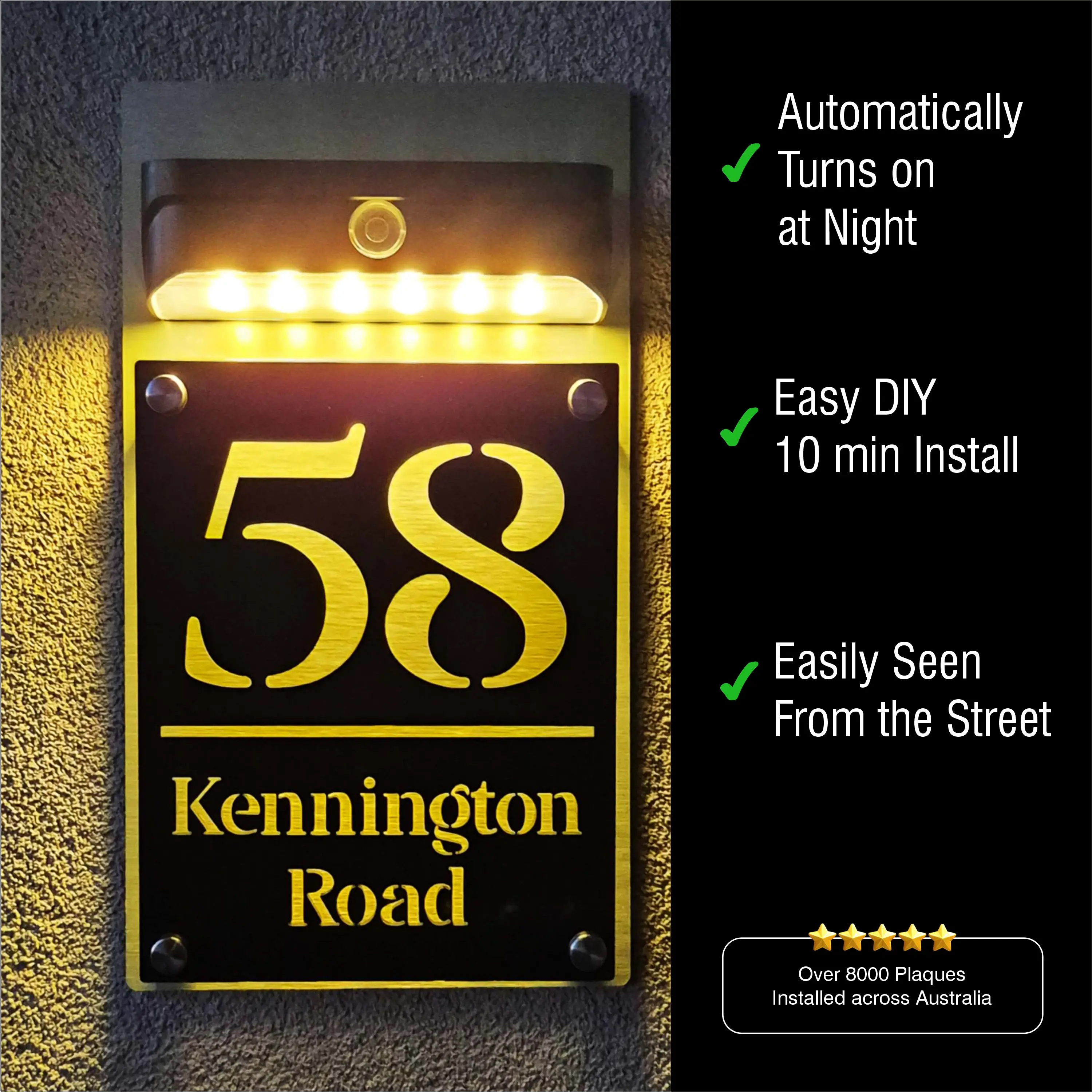 Premium Solar House Plaque