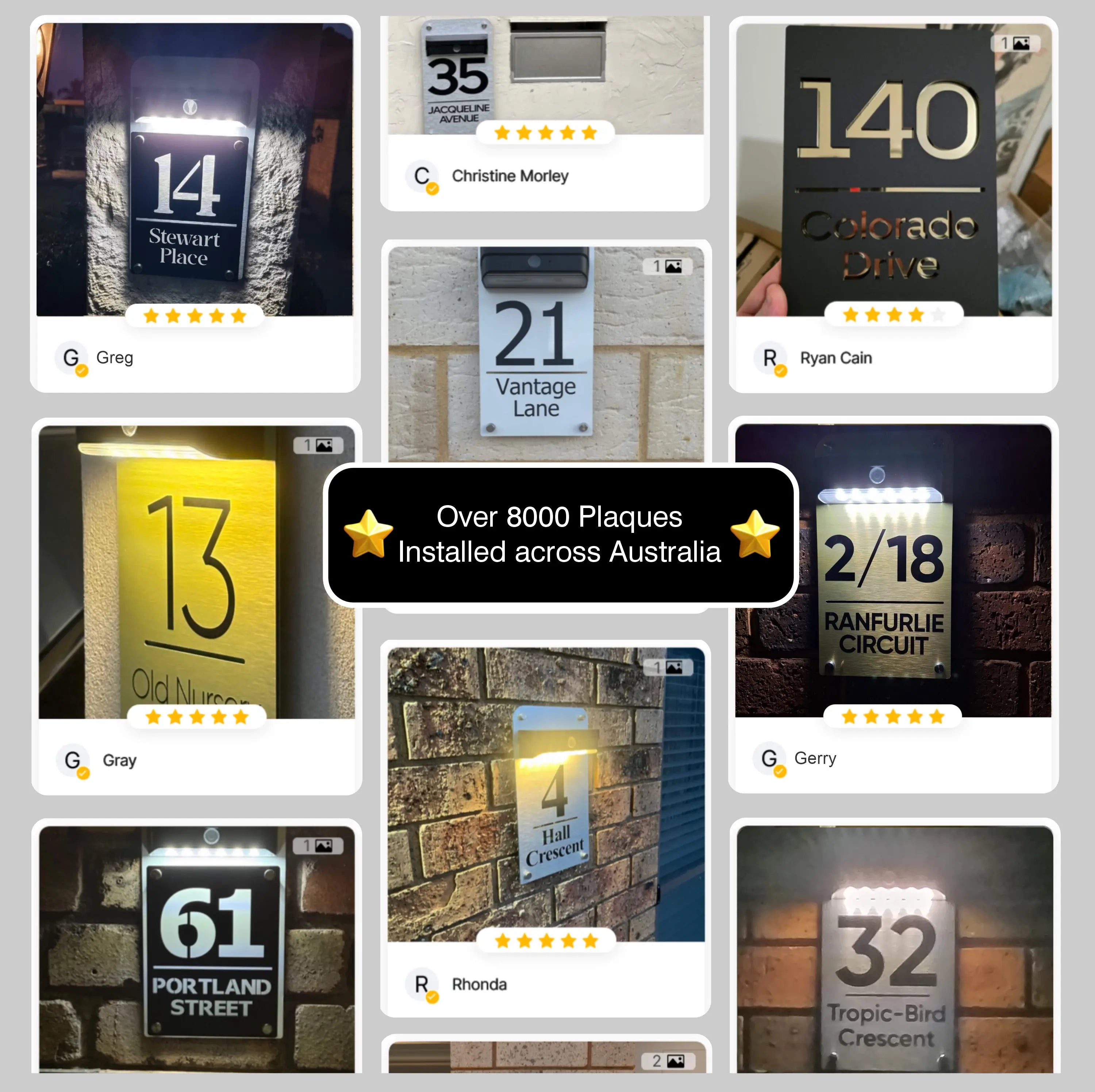 Premium Solar House Plaque