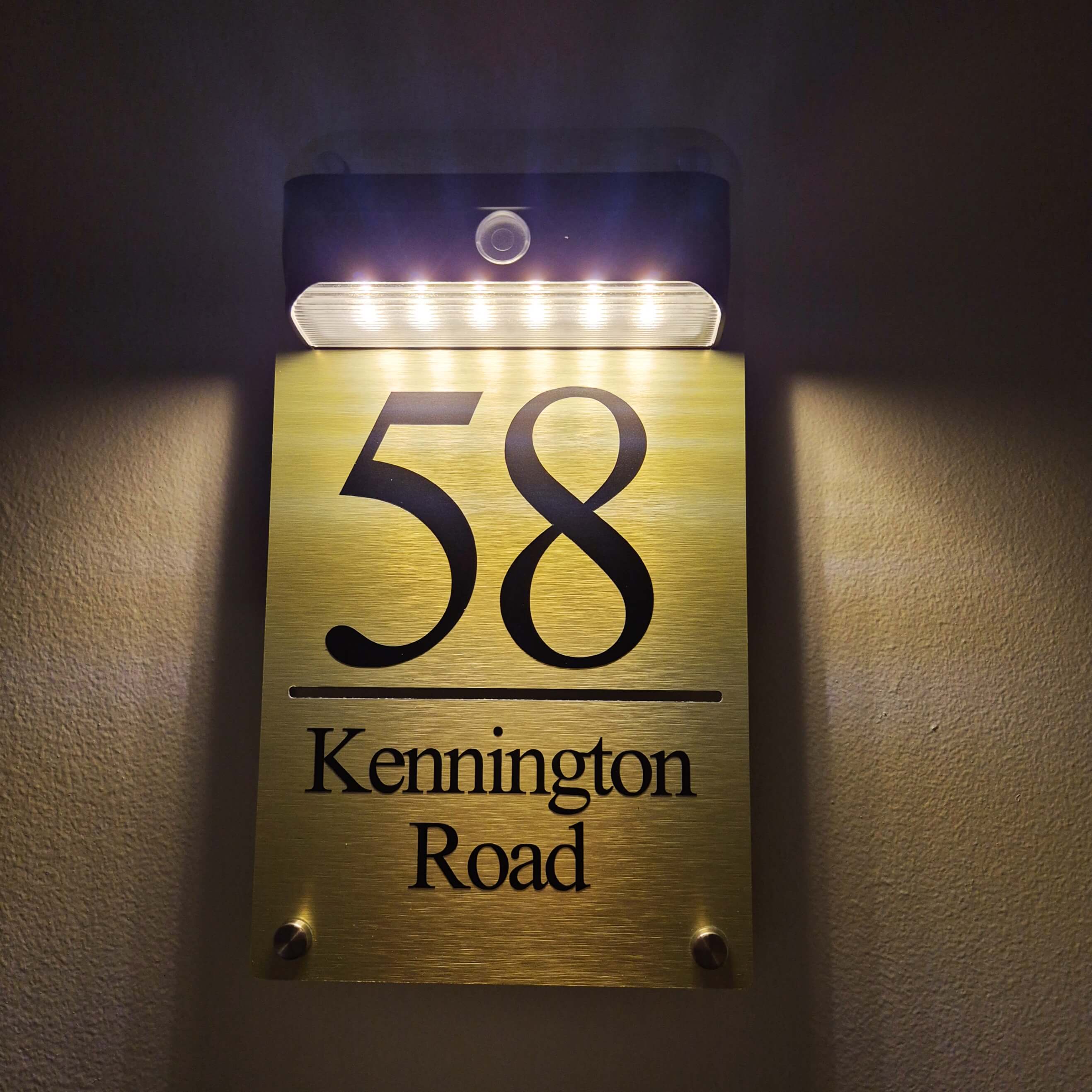 Facelit Solar House Plaque