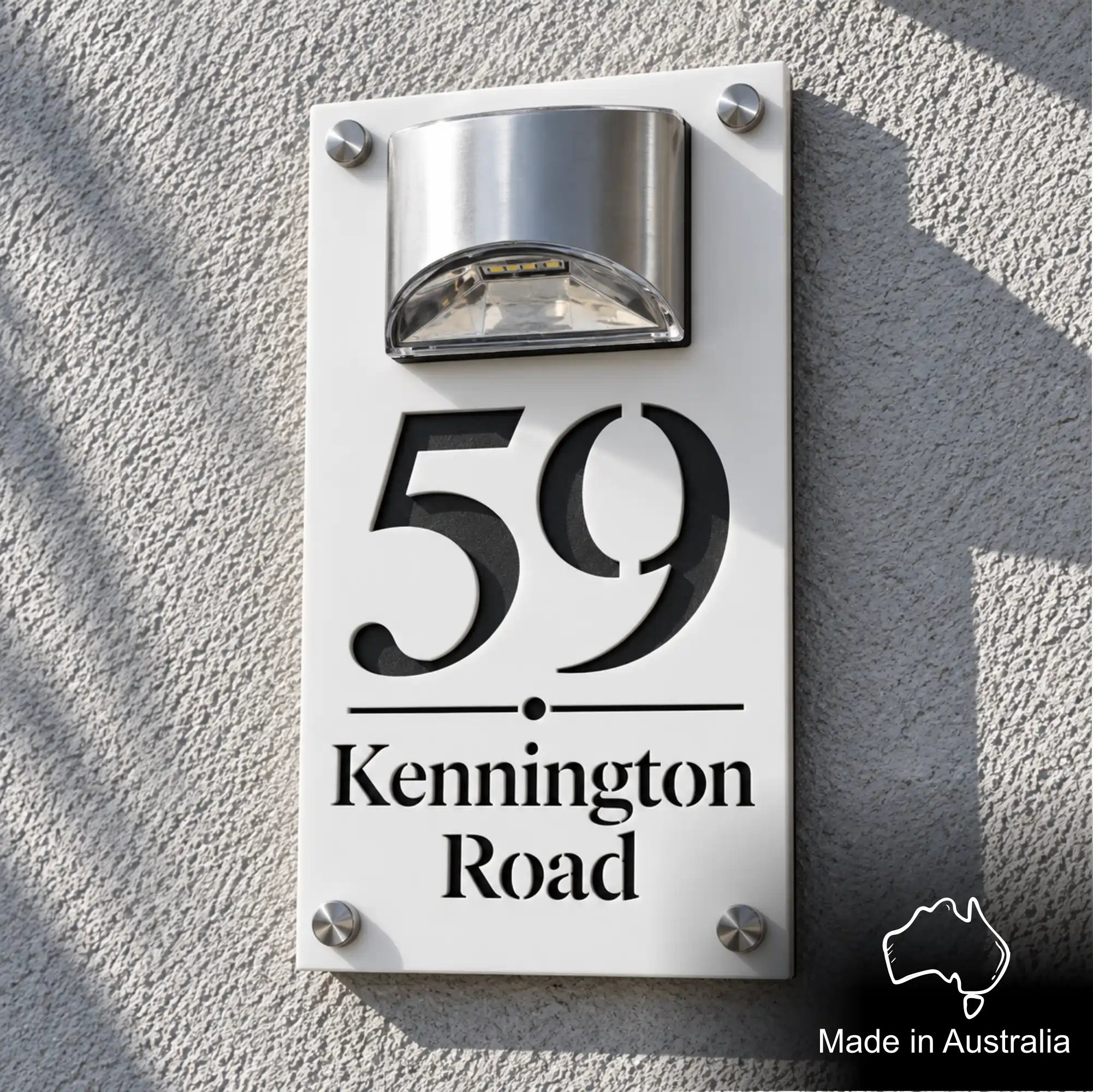The Solar Powered House Number