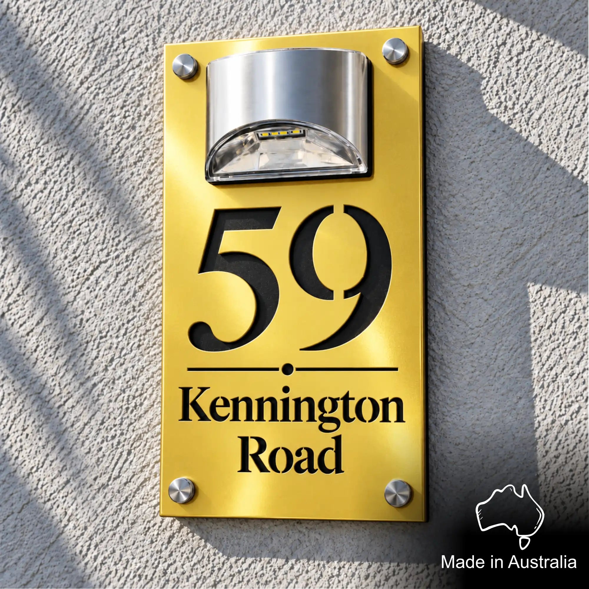 The Solar Powered House Number