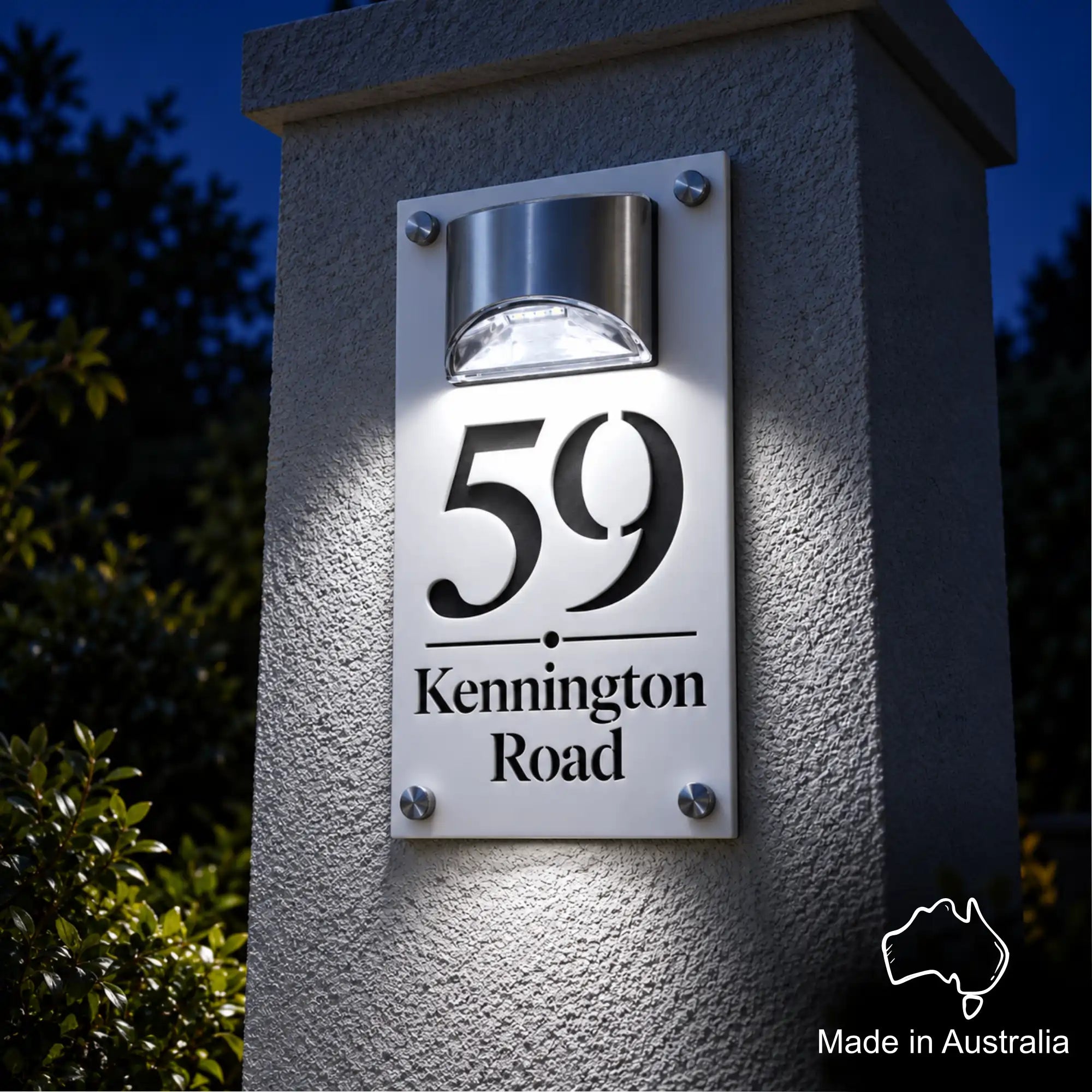 The Solar Powered House Number