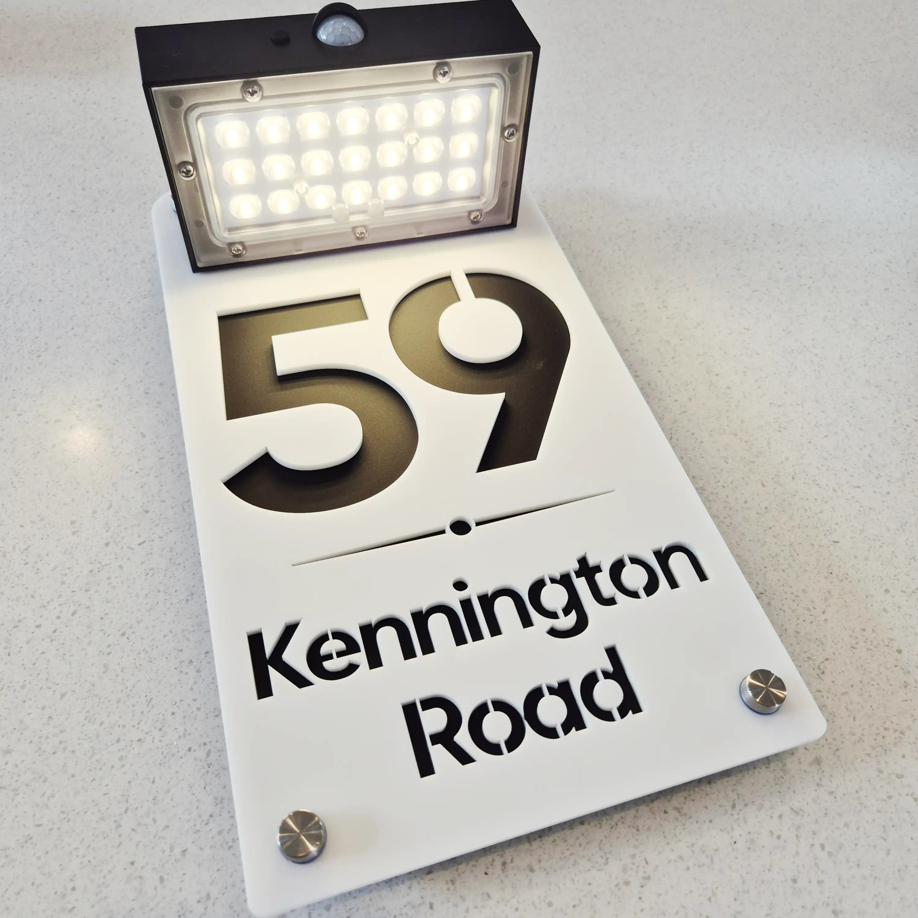 Premium Solar House Sign