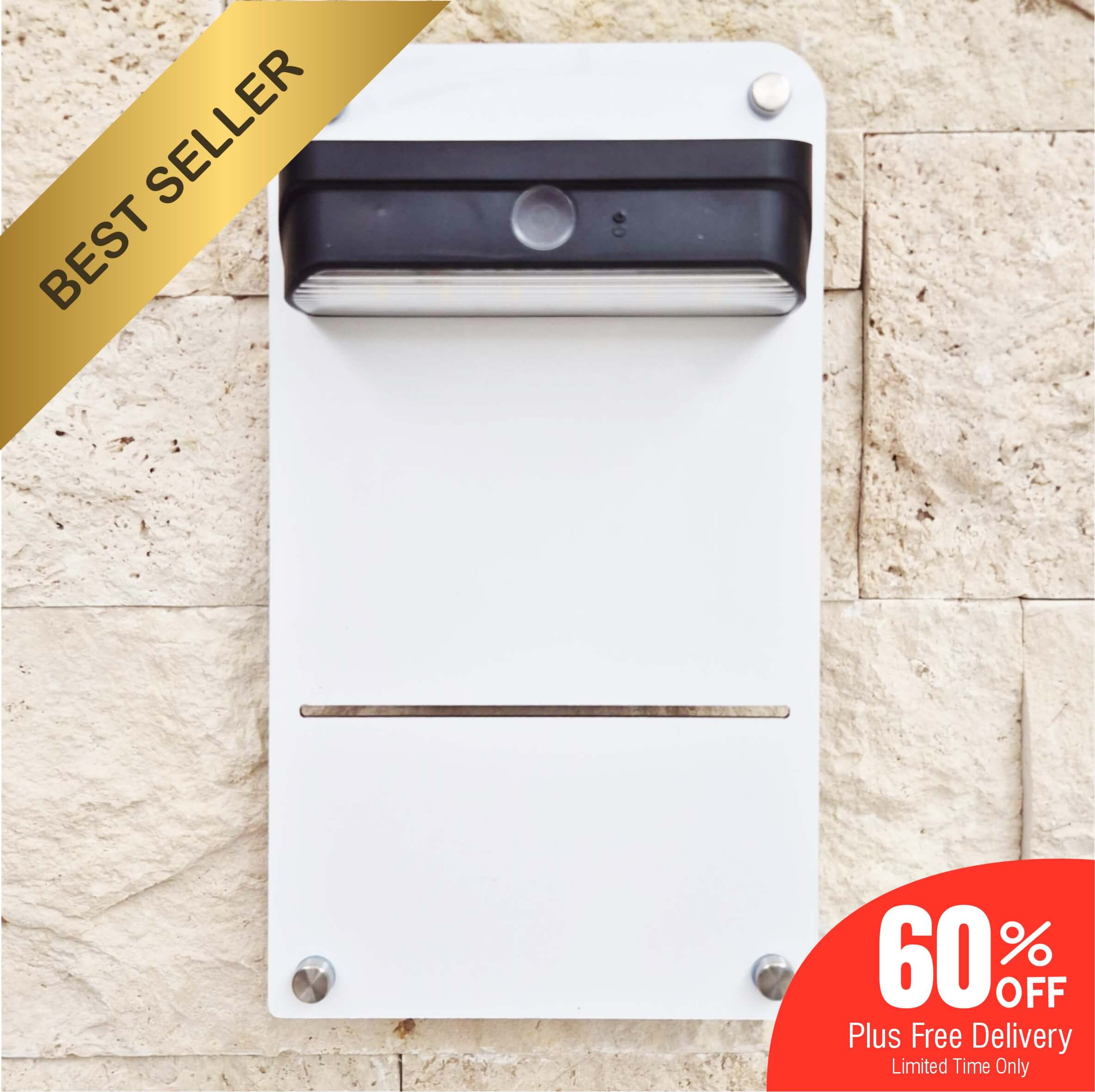 Facelit Solar House Plaque