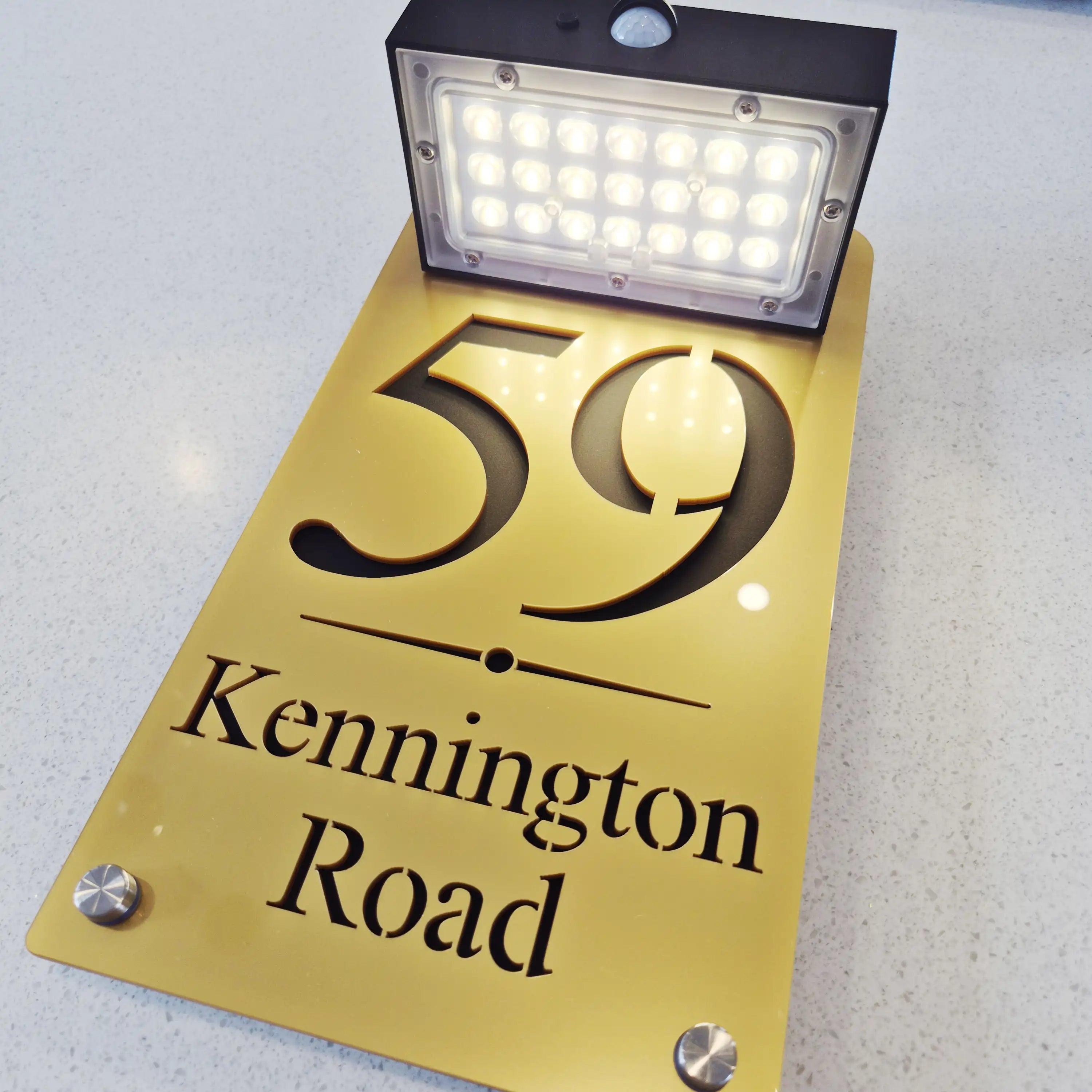 Premium Solar House Sign