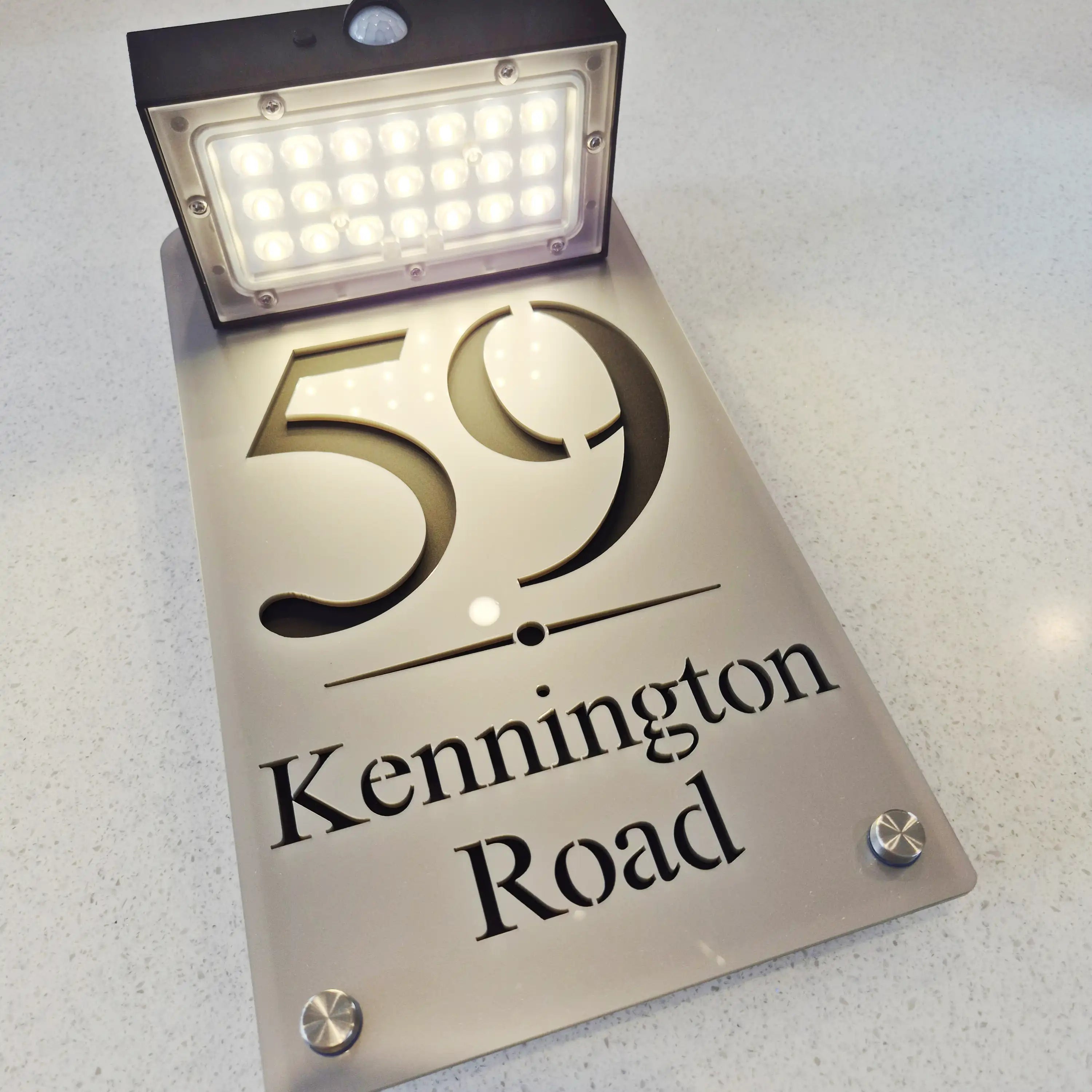 Premium Solar House Sign