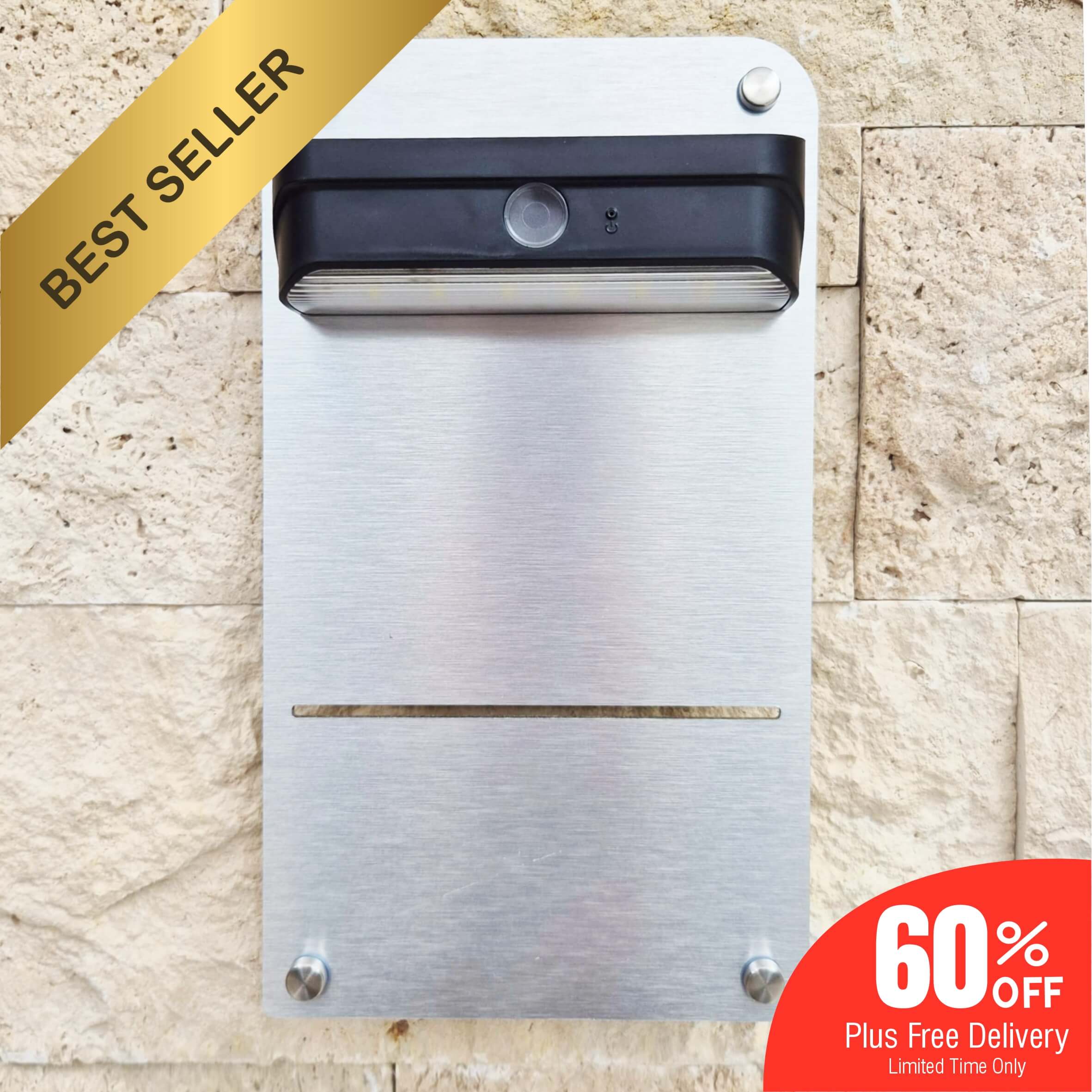 Facelit Solar House Plaque