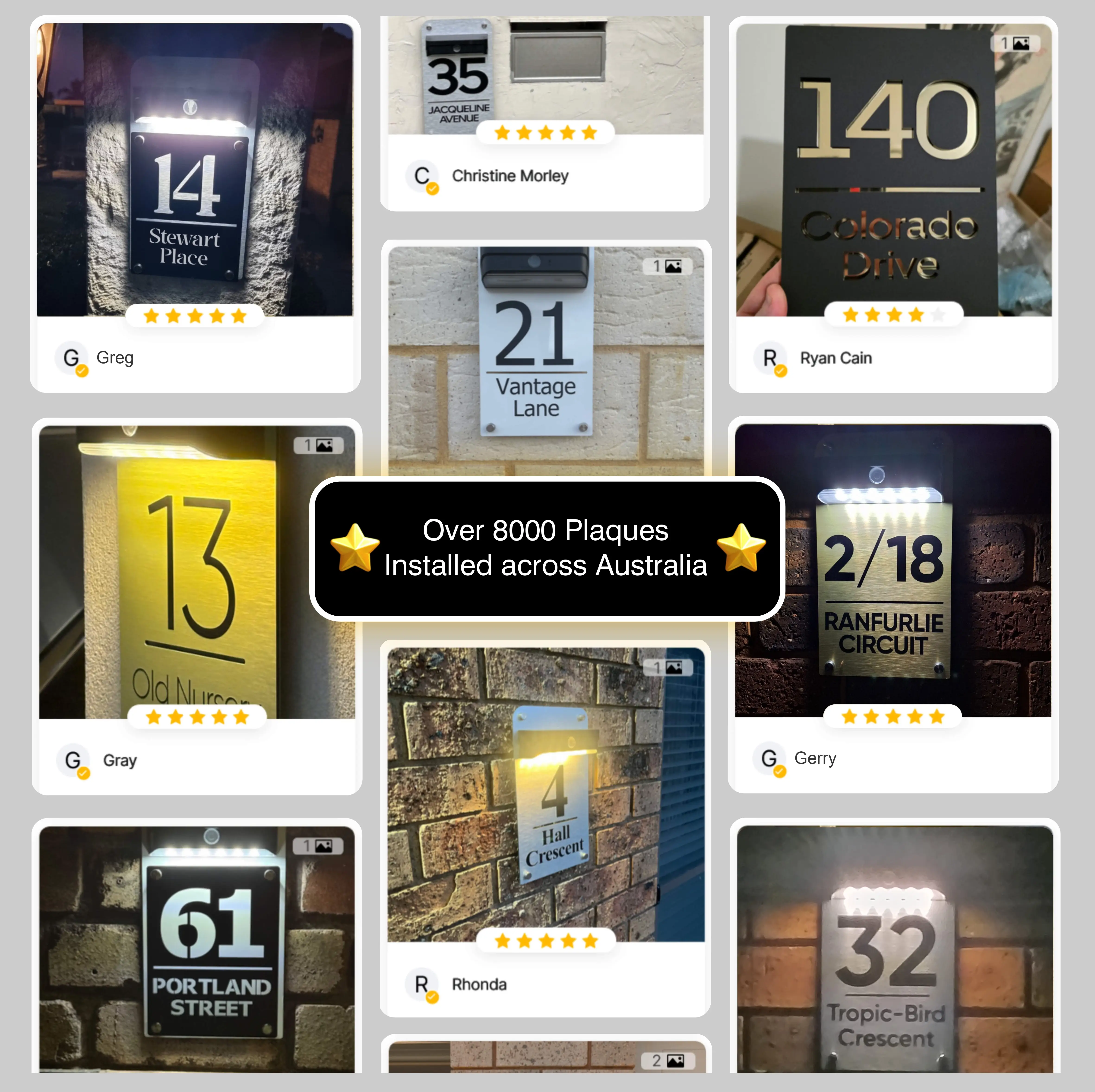 Facelit Solar House Plaque Designer