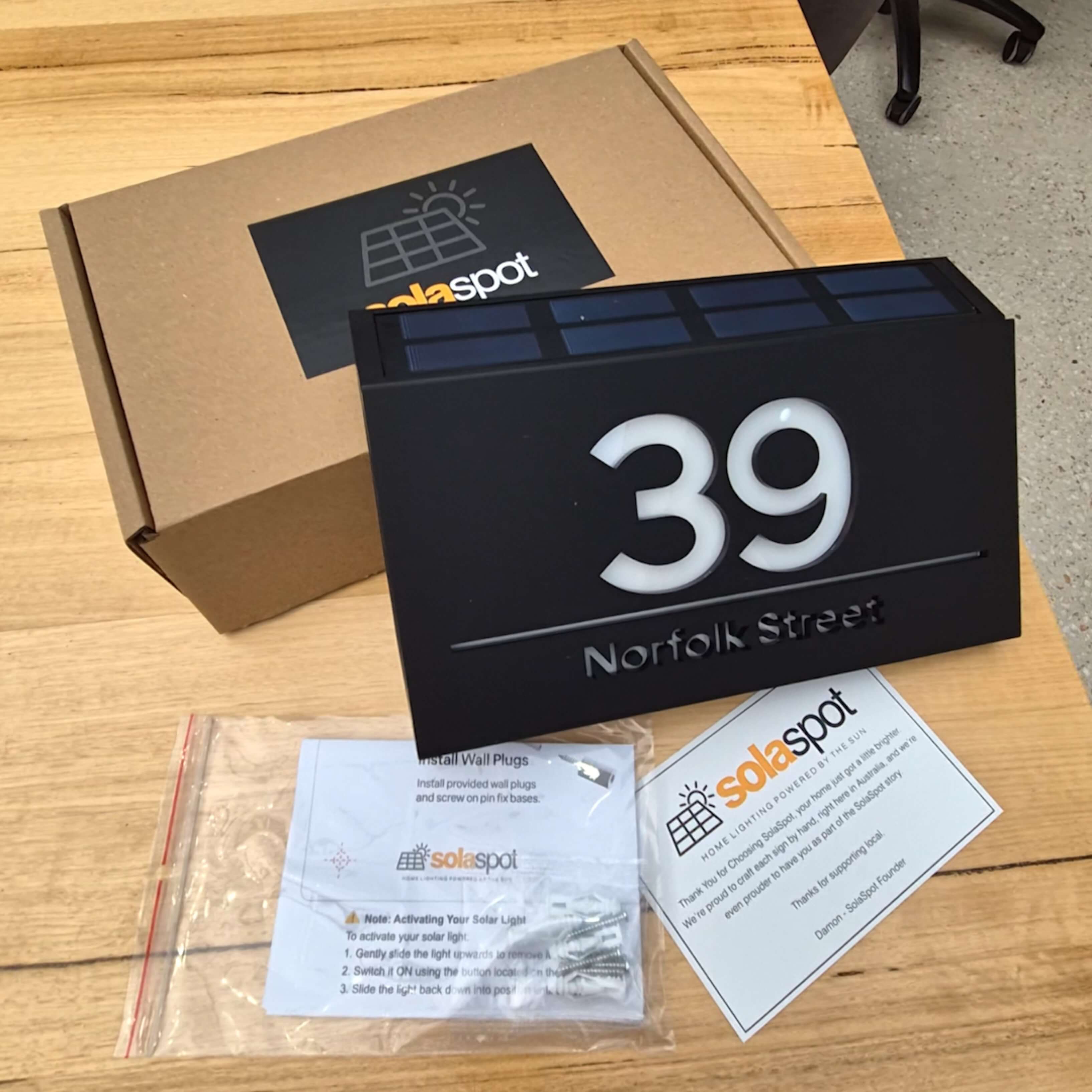 Solar Backlit Plaque