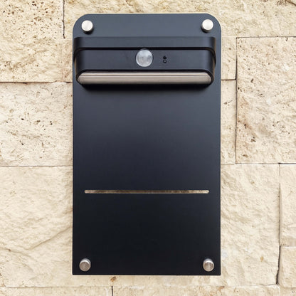 Matte Black Solar House Number Sign