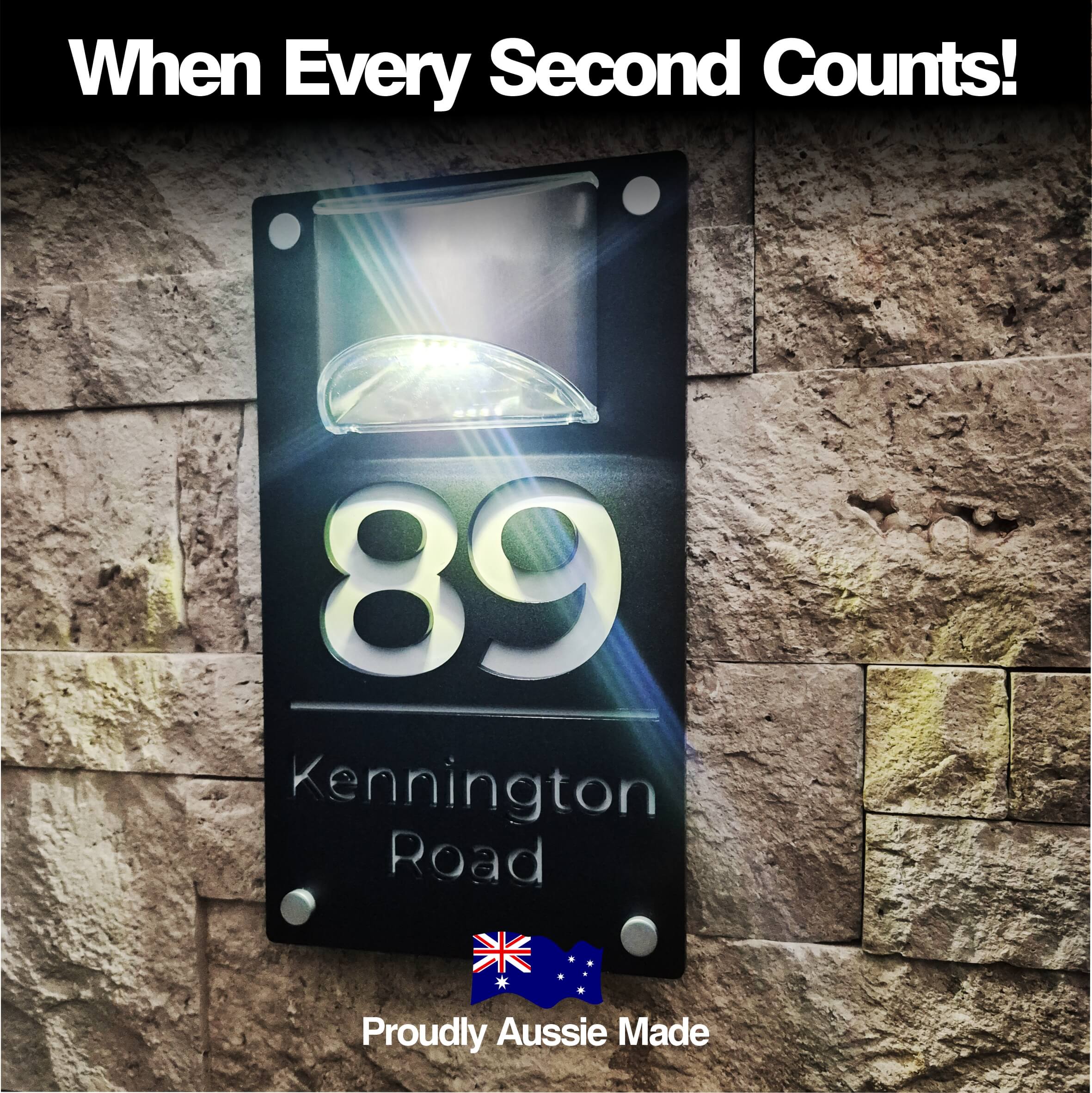 Solar Emergency Address Sign