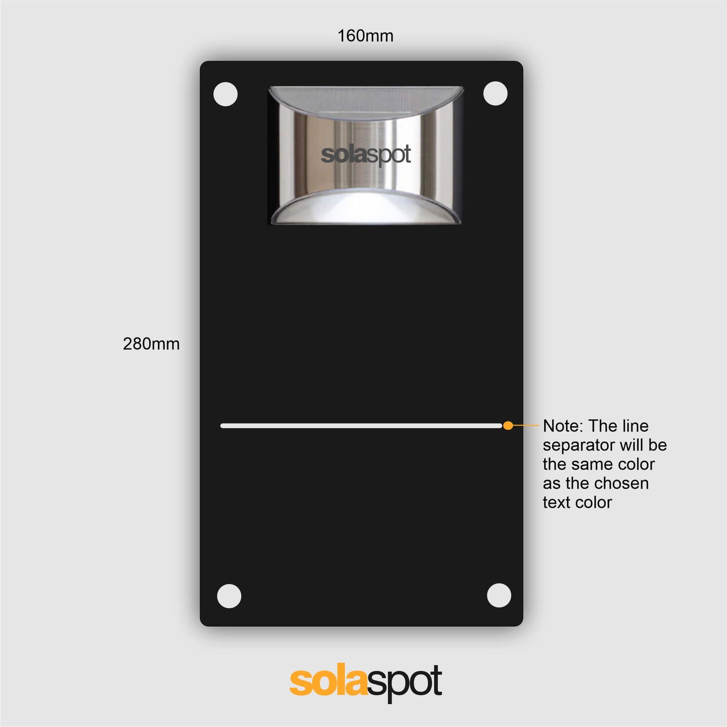 Personalized Solar Modern Door Plaque